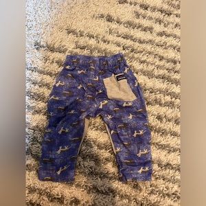 Patagonia Wolf Coyote Print Woven Hemp Cotton Trousers
